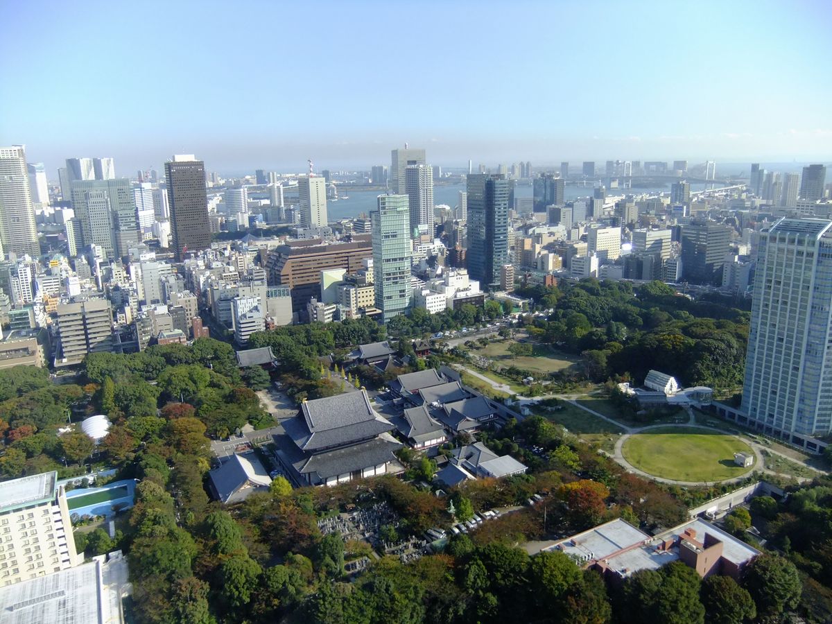 東京鐵塔觀景台望去的風景