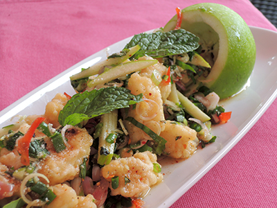 Spicy Fish Salad with Green Apple