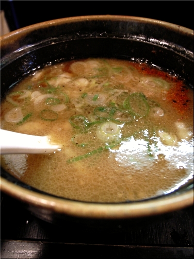 晴れる屋　つけ麺　スープ