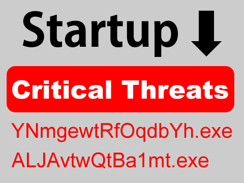 Startup Critical Threats YNmgewtRfOqdbYh.exe,ALJAvtwQtBa1mt.exe