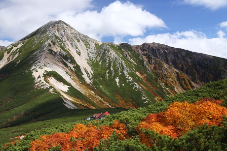 鷲羽岳と三俣山荘