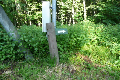 新穂高温泉の下山道標識